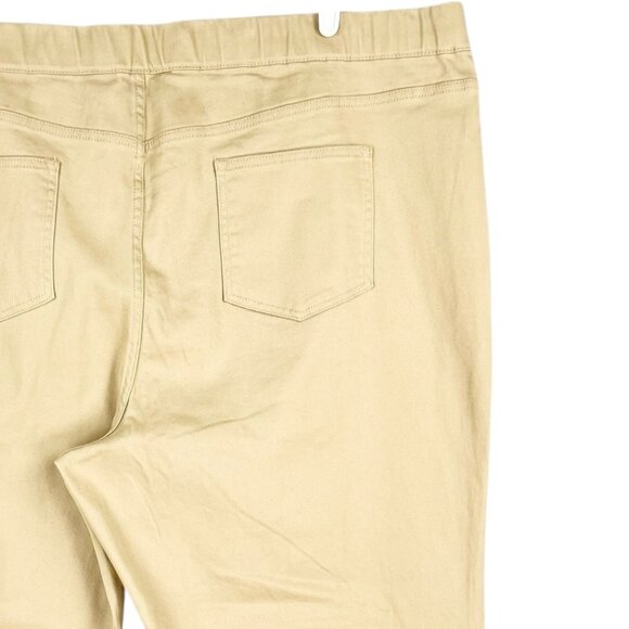 Isaac Mizrahi Women's Stretch Elastic Waist Pull-on Beige Pants Size 28WP NWOT - Picture 6 of 15